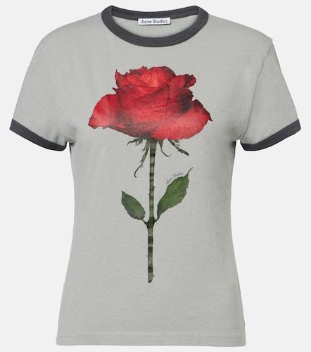 Camiseta en mezcla de algodón estampada - Acne Studios - Modalova