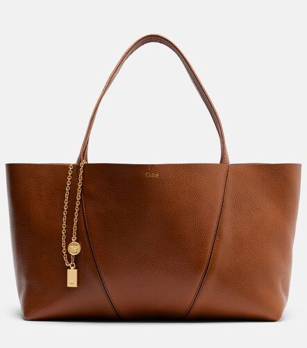 Spin East-West leather tote bag - Chloe - Modalova