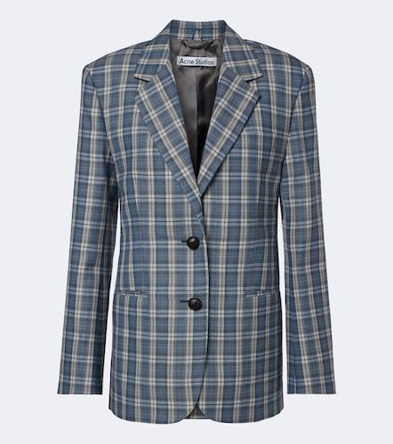 Plaid wool mouline blazer - Acne Studios - Modalova