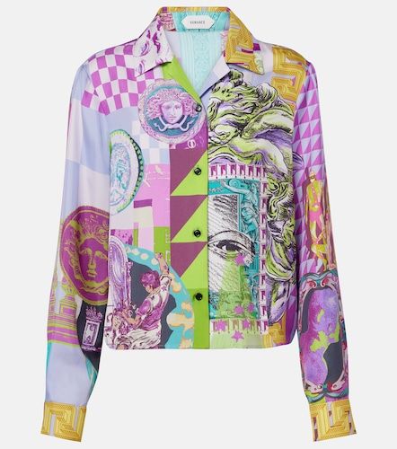 Camisa Medusa de seda estampada - Versace - Modalova