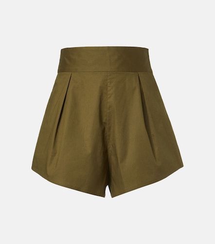 Pleated cotton-blend shorts - Adriana Degreas - Modalova