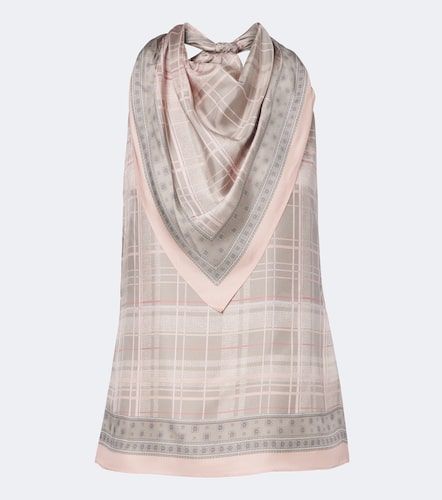 Top in seta a quadri con sciarpa - Acne Studios - Modalova