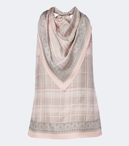 Top de seda a cuadros con pañuelo - Acne Studios - Modalova