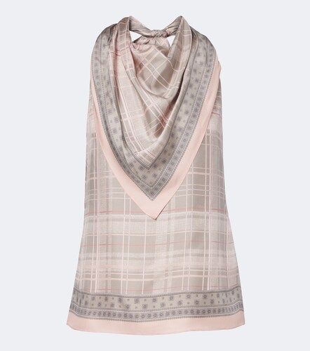 Top in seta a quadri con sciarpa - Acne Studios - Modalova
