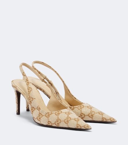 Pumps slingback Donna GG con cristalli - Gucci - Modalova