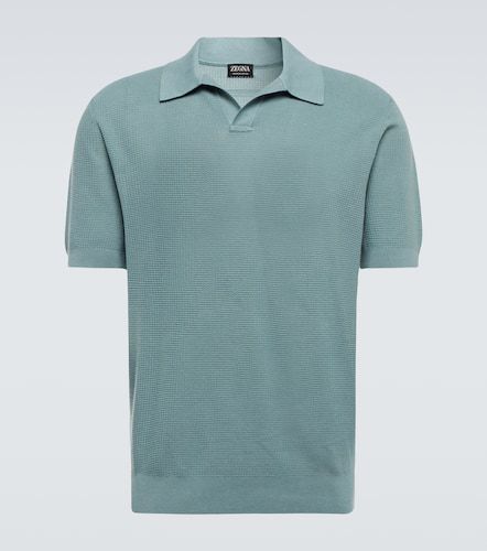 Zegna Polo in cotone jacquard - Zegna - Modalova