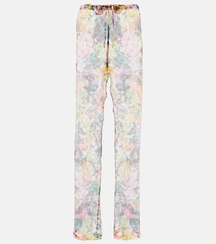 Floral silk crÃªpe pants - Dries Van Noten - Modalova