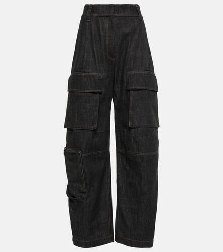 High-rise denim cargo pants - Brunello Cucinelli - Modalova