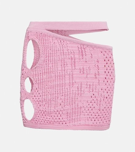 Minigonna in misto cotone con cut-out - Roberta Einer - Modalova