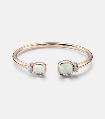 Nudo 18kt rose bangle with prasiolites and diamonds - Pomellato - Modalova