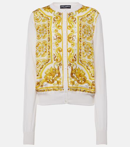 Majolica silk twill cardigan - Dolce&Gabbana - Modalova