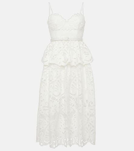 Cotton lace midi dress - Self-Portrait - Modalova