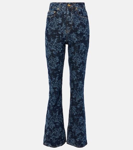 Jeans flared de tiro alto estampados - Ganni - Modalova