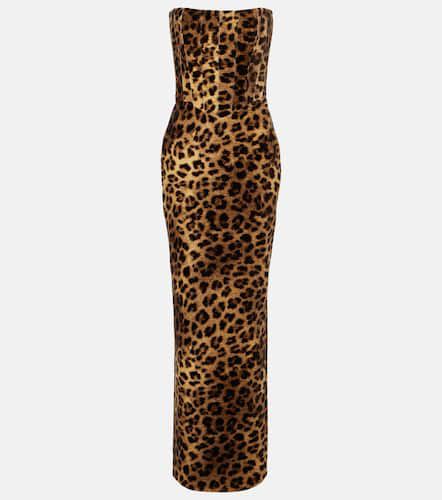 Ambra leopard-print cotton corset gown - The New Arrivals Ilkyaz Ozel - Modalova