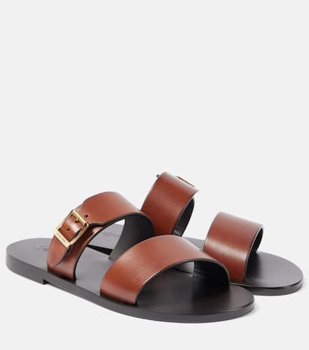 Saint Laurent IOS leather slides - Saint Laurent - Modalova
