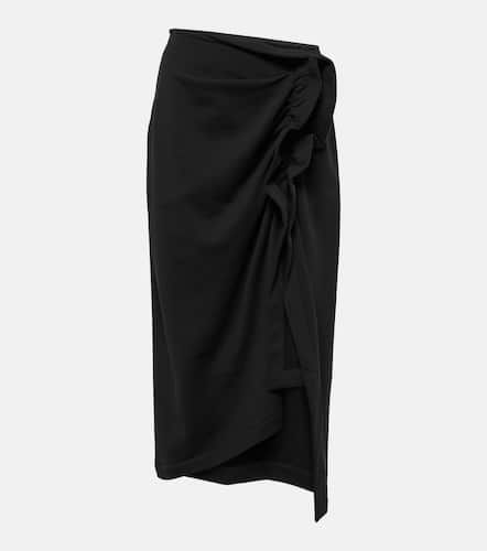 Gathered cotton midi skirt - Dries Van Noten - Modalova