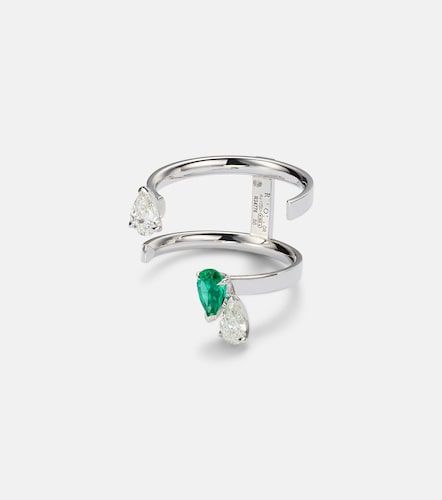 Ring Serti Sur Vide aus 18kt Weißgold mit Diamanten und Smaragd - Repossi - Modalova