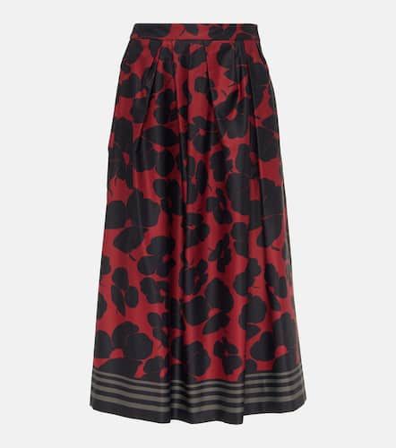 Printed satin midi skirt - Dries Van Noten - Modalova