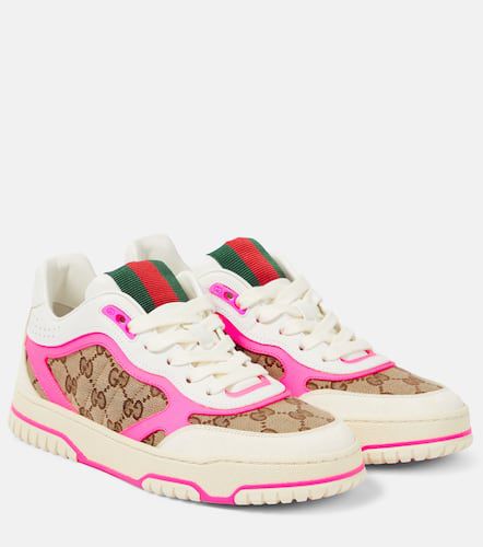 Gucci Gucci Re-Web leather sneakers - Gucci - Modalova