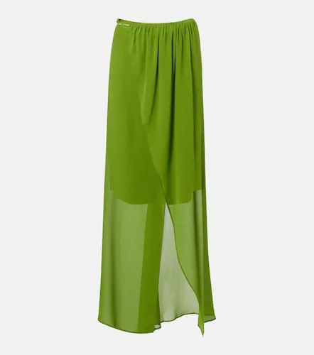Chain-detail silk georgette wrap skirt - Christopher Esber - Modalova