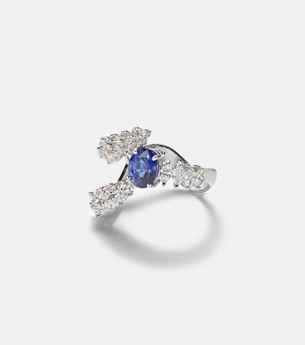Anello Reign Supreme in bianco 18kt con zaffiro e diamanti - Yeprem - Modalova