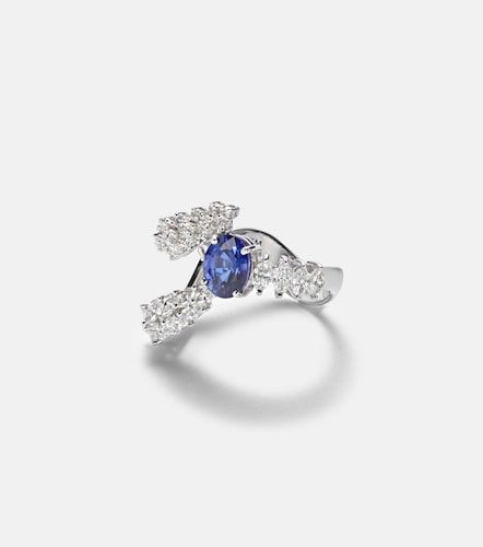 Anillo Reign Supreme de oro blanco de 18 ct con zafiro y diamantes - Yeprem - Modalova