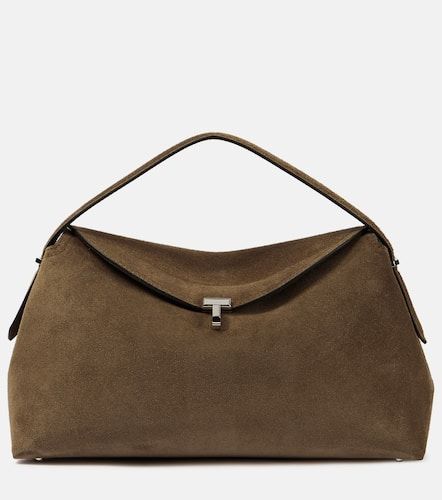 Toteme T-Lock suede tote bag - Toteme - Modalova