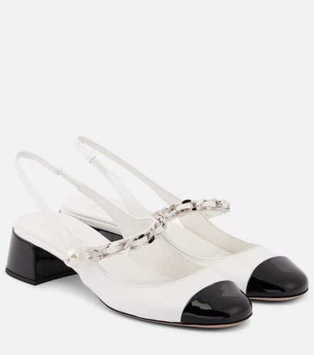 Patent leather slingback pumps - Miu Miu - Modalova