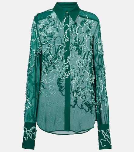 Embellished semi-sheer shirt - Dries Van Noten - Modalova