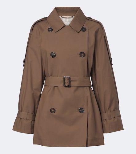 Gabardina cropped de sarga en mezcla de algodón - Max Mara - Modalova