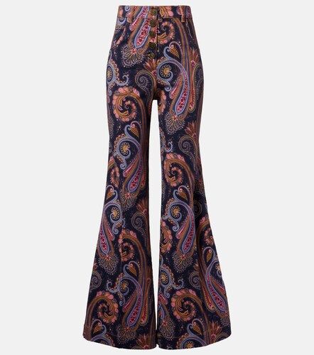 Paisley cotton-blend flared pants - Etro - Modalova