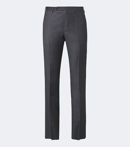 Virgin wool flannel slim pants - Incotex - Modalova