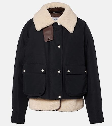 Giacca in misto cotone con shearling - Loewe - Modalova