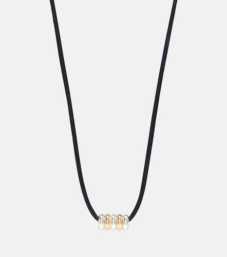 Hollyhock leather and sterling silver necklace - Dehanche - Modalova