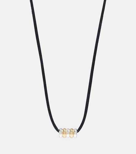 Hollyhock leather and sterling silver necklace - Dehanche - Modalova