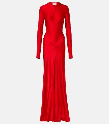 Gathered satin gown - Victoria Beckham - Modalova