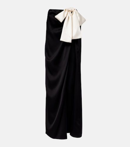 Falda larga en charmeuse de seda - Saint Laurent - Modalova
