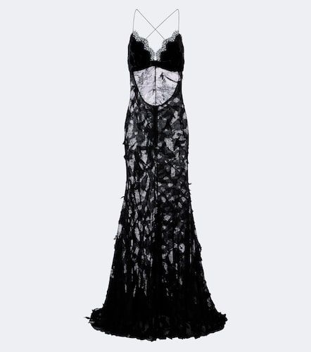 Vestido de fiesta de encaje - Roberto Cavalli - Modalova