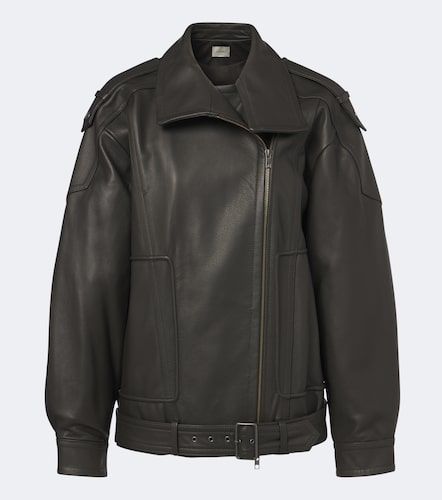 Chaqueta biker oversized de piel - Vince - Modalova
