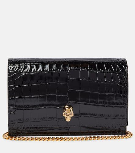 Skull Small leather crossbody bag - Alexander McQueen - Modalova