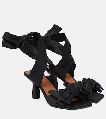 Ganni Bow-trimmed lace-up sandals - Ganni - Modalova