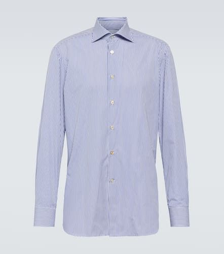 Striped cotton poplin Oxford shirt - Kiton - Modalova