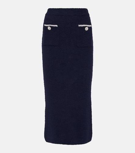 Embellished high-rise knit midi skirt - Self-Portrait - Modalova