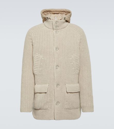 Herno Hooded cable-knit wool jacket - Herno - Modalova