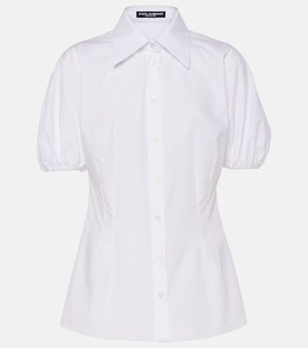 Camicia in popeline di cotone - Dolce&Gabbana - Modalova