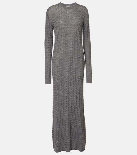 Cable-knit wool sweater dress - Toteme - Modalova