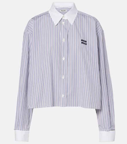 Miu Miu Striped cotton poplin shirt - Miu Miu - Modalova