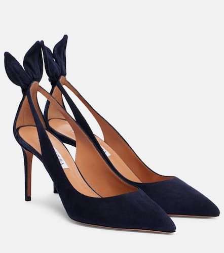Aquazzura Bow Tie 85 suede pumps - Aquazzura - Modalova
