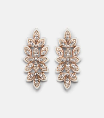 Lotus 18kt rose gold earrings with diamonds - Kamyen - Modalova