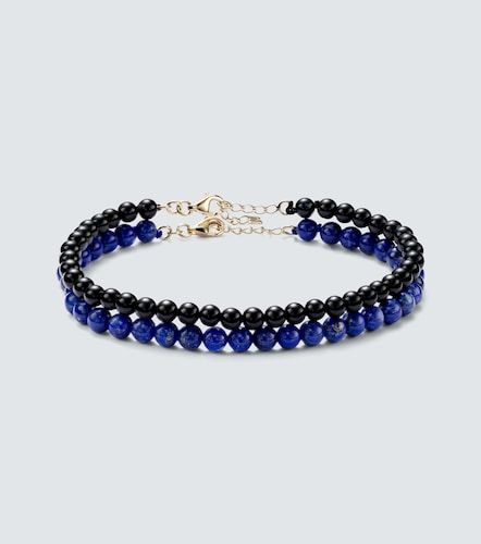 Set de 2 pulseras de oro de 14 ct con lapislázuli y ónice - Mateo - Modalova